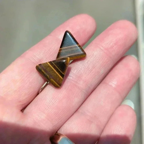 Tiger's Eye Earrings - Picture 3 of 9